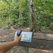 Sagenplakette mit QR-Code