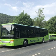 Weiltalbus mit Radanhänger