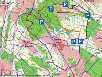 Standort der parkplätze im Laufpark Taunus