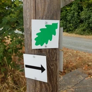 Wegmarkierung Eichblattweg
