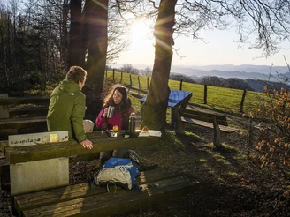 Wanderer bei der Rast