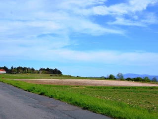 Zufahrt Zum Schäferstuhl zum Flugplatz mit Blick auf den Brocken