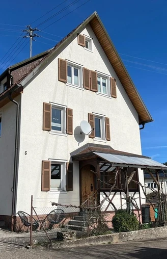 Ferienwohnung Am Wiesenrain, Hausansicht Winter, F