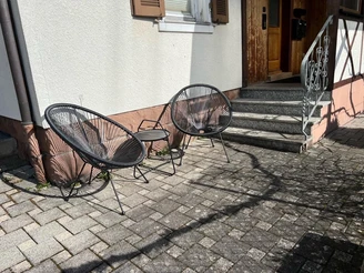 Ferienwohnung Am Wiesenrain, Sitzmöglichkeit Vorde