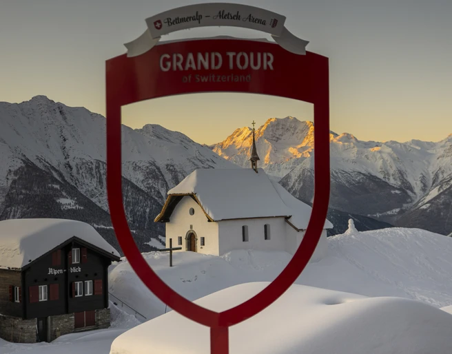 Grand Tour of Switzerland auf der Bettmeralp im Winter in der Aletsch Arena Grand Tour of Switzerland auf der Bettmeralp im Winter in der Aletsch Arena