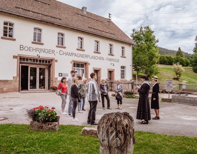 Unterwegs auf dem Gelände der Glashütte