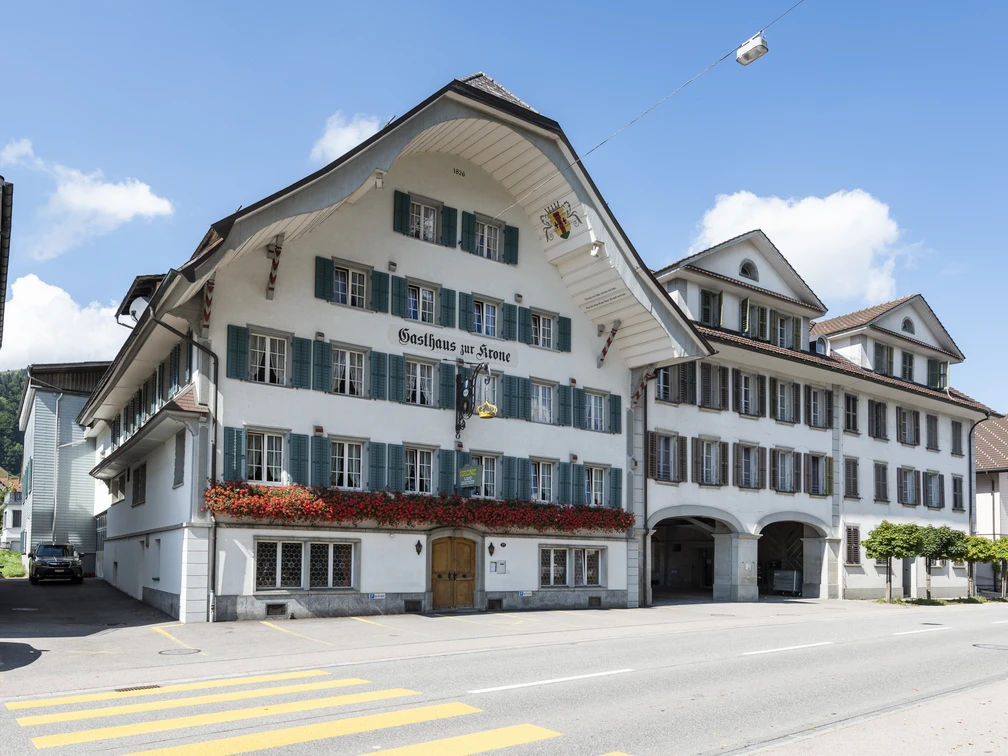 Das Restaurant Krone mitten im Dorf Escholzmatt