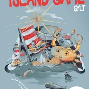 Island Game Sylt  Keyvisual zum Spiel Island Game Sylt: Grafische Darstellung von Sylt-spezifischen Motiven wie Leuchtturm, Krabbe , Friesenhaus und weitere.