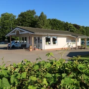 Die Rezeption vom Campingplatz in Zeven