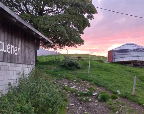 Tolle Abendstimmung auf der Alp Wittenlauenen