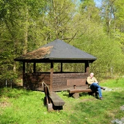 Pause an der Schutzhütte Drachenberg