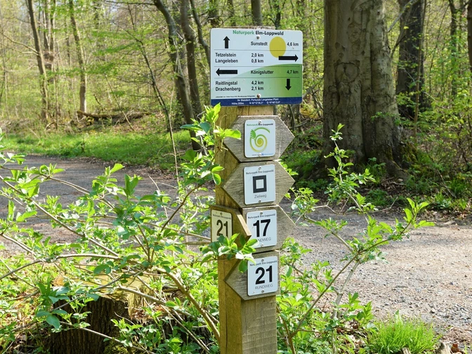 Ausschilderung auf dem Langeleber Rundweg