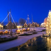 Schwimmender Weihnachtsbaum