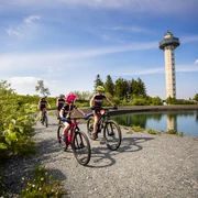 Familien-Biketour am Bergsee auf dem Ettelsberg  Familien-Biketour am Bergsee auf dem Ettelsberg