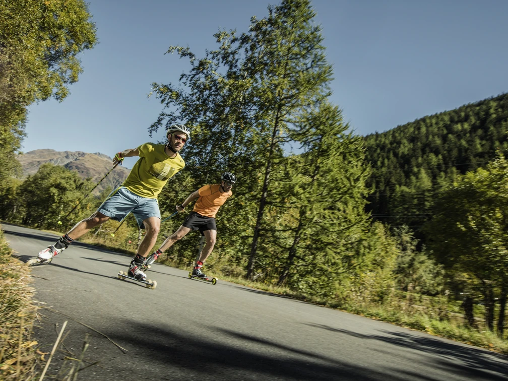 Rollski in Oberwald Rollski in Oberwald