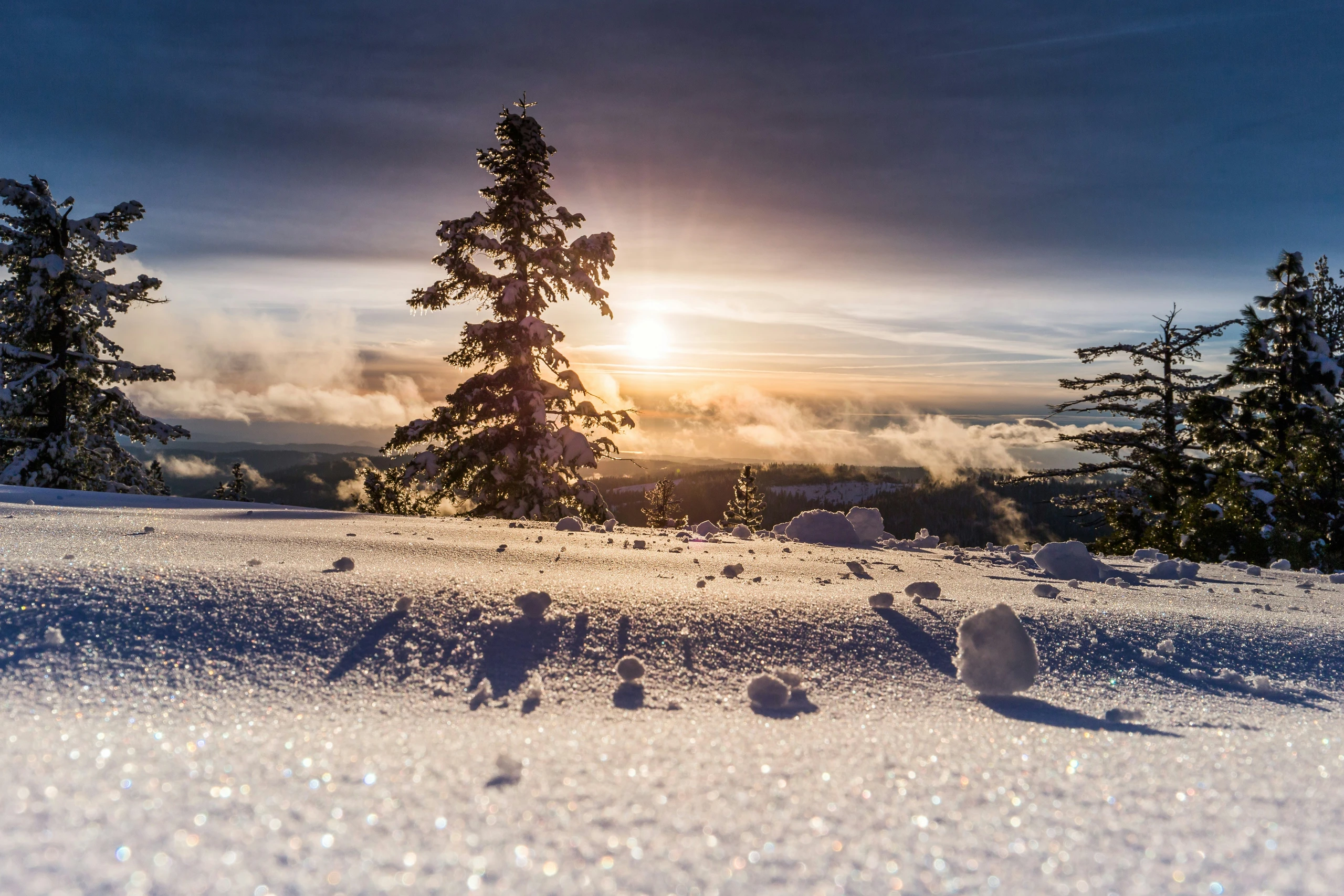 Skigebiet Abendsonne