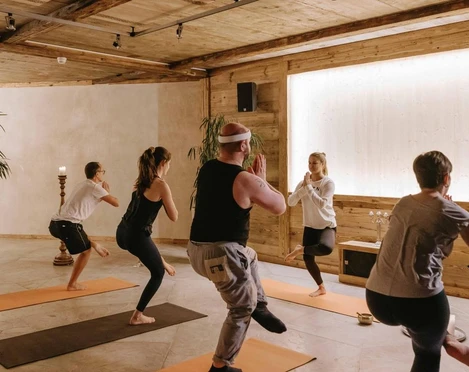 Yoga lesson for groups