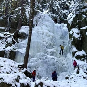 Eisklettern am Blauenthaler Wasserfall