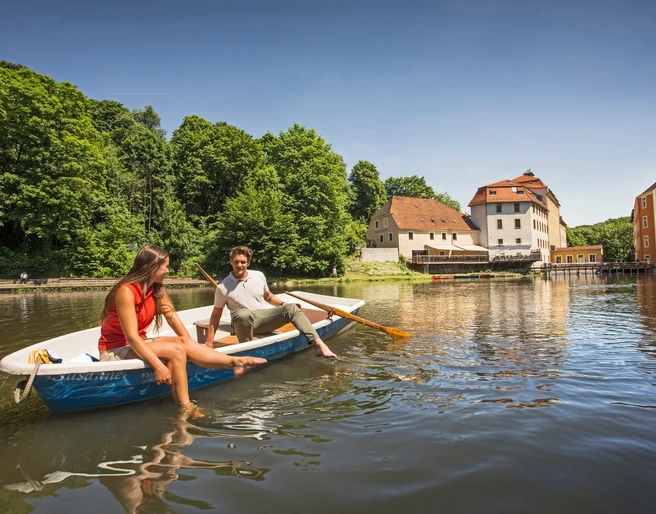 Bootstour auf der Neiße an der Obermühle, Görlitz