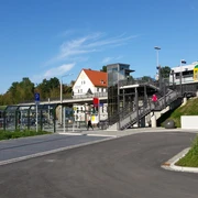 Blick auf den Bahnhof Mitte