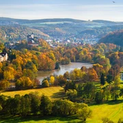 Blick auf Greiz vom Weißes Kreuz