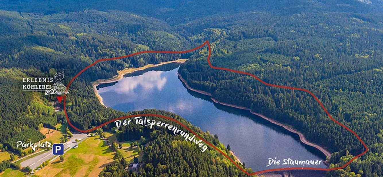 Imbiss in der Erlebnisköhlerei an der Talsperre Sosa