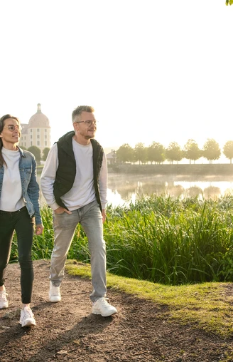 Schlossteich mit Schloss Moritzburg