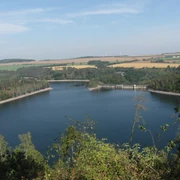 Aussicht vom Grobisch auf die Weidatalsperre