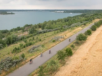 Der Radweg am Markkleeberger See