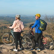 Radfahrer auf dem Hohen Schneeberg