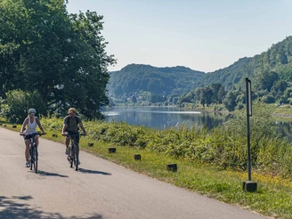 Elberadweg in Pirna Oberposta