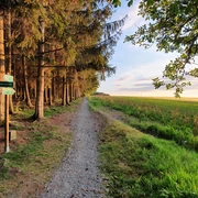 Sonnenrundweg Langenwolschendorf im Sonnenuntergang