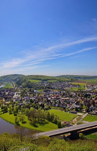 Blick auf Bodenwerder vom Bismarckturm