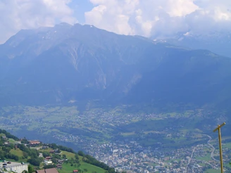 Ausblick von Mund in Richtung Brig - Naters - Termen - Ried-Brig