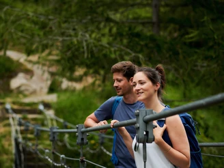 Aussicht von der Bodmer Hängebrücke