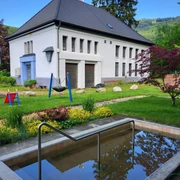 Wasserkraftwerk Lauf mit Wassertretbecken