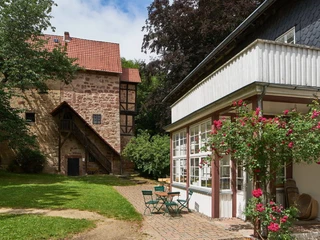 Die Rückseite des Europäisches Brotmuseums in Ebergötzen.