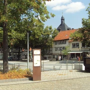 Infostele Stadtgeschichte am Marktplatz in Salzgitter-Bad