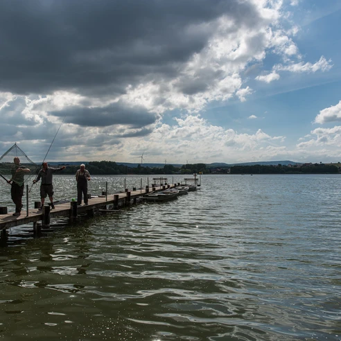 Blick über den Seeburger See von Bernshausen aus
