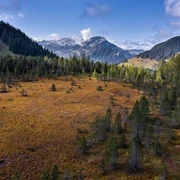 Wilde Moorlandschaft mit Aussicht auf die Entlebucher Bergwelt