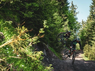 Der Clientis Flowtrail Marbachegg bietet eine abwechslungsreiche Strecke mit vielen spielerischen Elementen