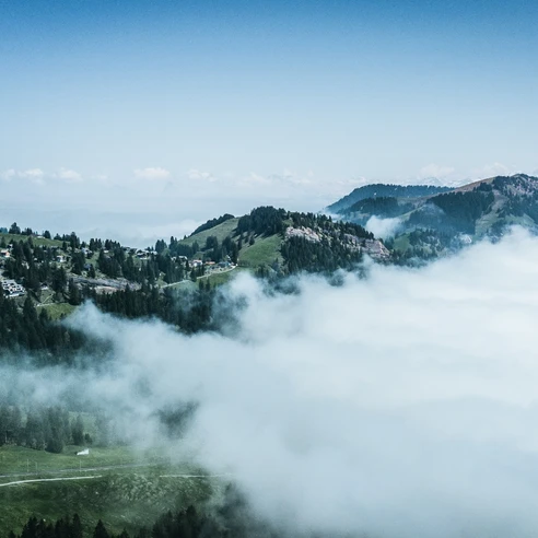 Blick von Rigi Kaltbad in Richtung Rigi First