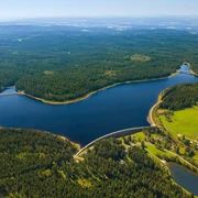 Blick auf die Talsperre Muldenberg