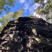 Felsformation Poppenstein Talsperre Werda am Felsenweg 3b
