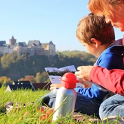 Picknick vor Burg Mildenstein in Leisnig