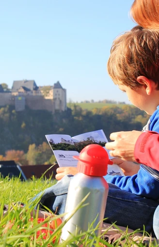 Picknick vor Burg Mildenstein in Leisnig