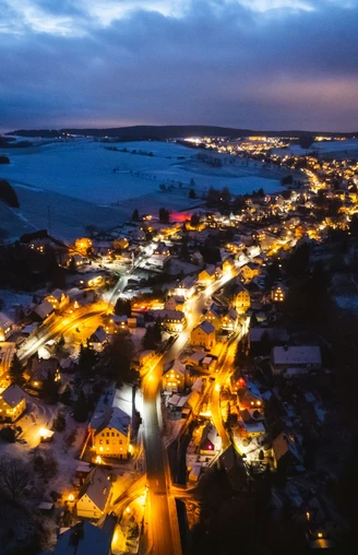 Weihnachtliches Lichtermeer Gelenau