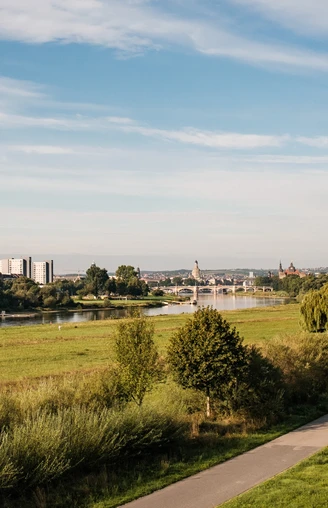 Elberadweg in Dresden