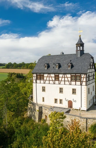 Blick auf das Schloß Jößnitz bei Plauen