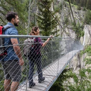Fiescheralp - Burghütte Fieschertal - Aspi-Titter Hängebrücke - Bellwald